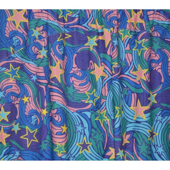 Pop Fit Cheek Boss Purple Joggers Pajama Pants Size XL Groovy Pattern Pockets - Picture 7 of 9